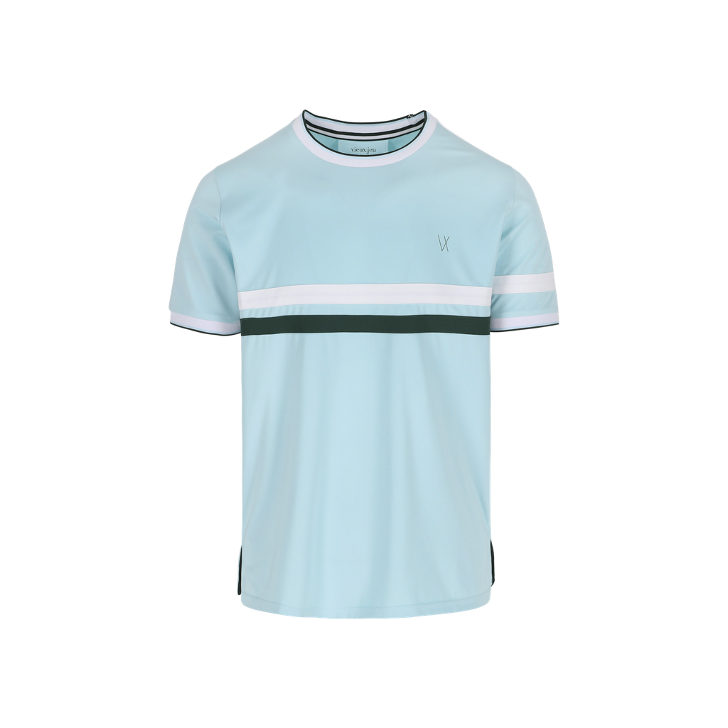 [01-Leo-Stripe-LightBl-XS] Leo Shirt Stripe (Light Blue, XS)