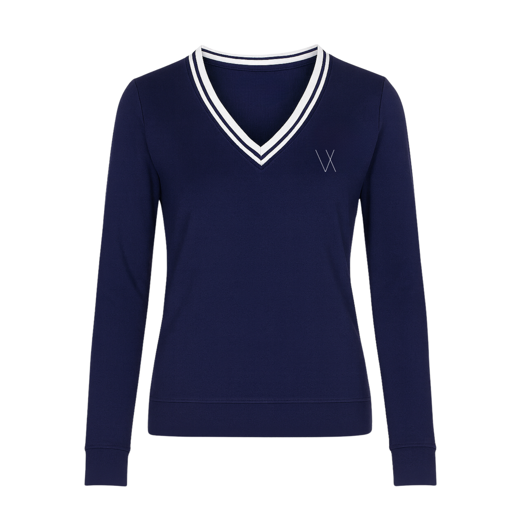 [01-Emmy-DressBl-XS] Emmy Top (Dress Blue, XS)