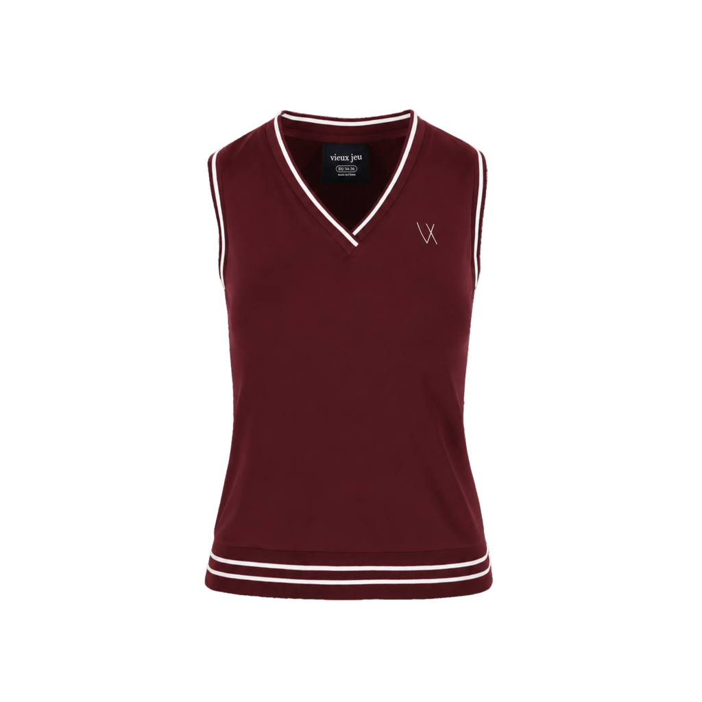 [01-Emma-Mono-BU-XS] Emma Top Mono (Burgundy, XS)